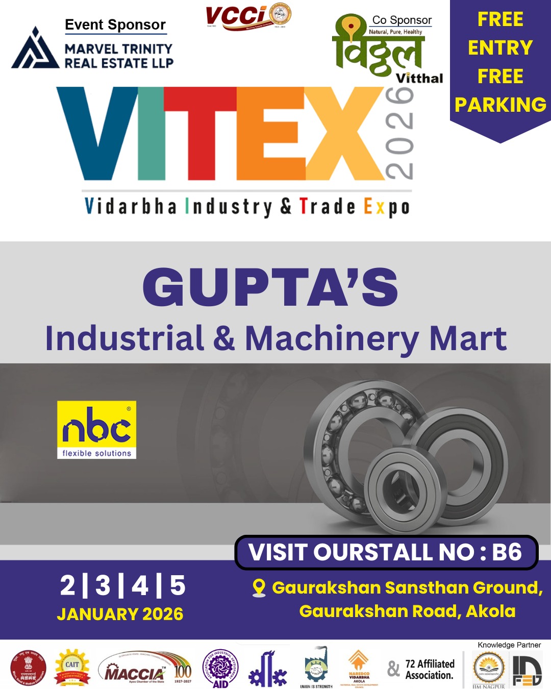 GUPTA'S INDUSTRIAL & MACHINERY MART - VITEX 2026