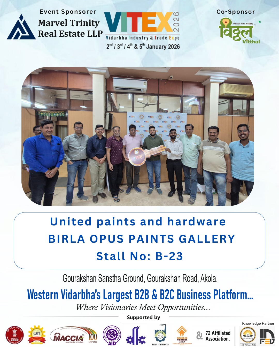 UNITED PAINTS AND HARDWARE, BIRLA OPUS PAINTS GALLERY- VITEX 2026